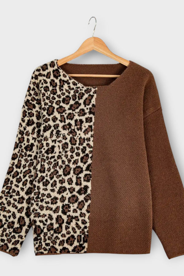 Marina - Lässiger Pullover mit Leo-Design
